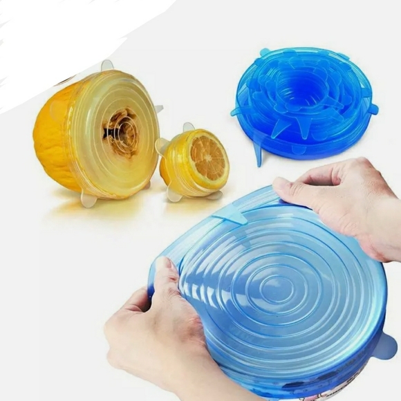 6PK STRETCH SILICONE BPA FREE FOOD GRADE COVERS - Picture 5 of 6